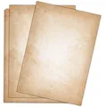 Produktbild: Vintage Briefpapier hell 100 Blatt im DIN A4 Format  beidseitig bedruckt in q...