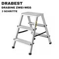 Produktbild: Leiter Alu beidseitig 3 Schritte Doppelleiter Trittleiter Aluleiter Stehleiter
