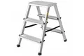 Produktbild: Doppel-trittleiter Aluminium 3 Stufen 2x3 Trittstufe Stehleiter Podest