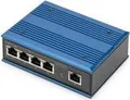 Produktbild: DIGITUS Industrial - Switch - unmanaged - 4 x 10/100/1000Base-TX (PoE+) + 1 x 10/100/1000Base-TX (uplink) - Desktop, an DIN-Schiene montierbar - PoE+ (DN-651120)