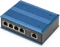 Produktbild: DIGITUS PoE Netzwerk-Switch 5-Port Gigabit Ethernet DIN-Rail Montage Lüfterlos
