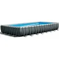 Produktbild: Frame Swimming Pool Set 'Ultra Quadra xtr', anthrazit, 975 x 488 x 132 cm, Inkl. Sandfilteranlage und Salzwassersystem - Intex