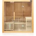 Produktbild: Dewello Finnische Traditionelle Sauna SARNIA 180cm x 140cm inkl. 6 KW Harvia Ofen, inkl. komplettem Zubehör