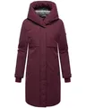 Produktbild: Navahoo Damen Langer Mantel warme Winterjacke mit Kapuze und magnetischen Knöpfen Domingaa 14 Wine Gr. XXL