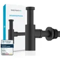 Produktbild: Bächlein Design Siphon Universal für Waschbecken & Waschtisch - Schwarz - Schwarz