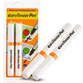 Produktbild: EURO TESTER PEN XL - Professioneller Geldscheinprüfer Fake Geld, Geldprüfstift für Euro, Dollar, britische Pfund und die wichtigsten internationalen Währungen, Original Made in Italy (2 Einheiten)