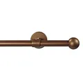 Produktbild: Garesa Gardinenstange Bolti Ø 16mm, 1-läufig, Bronze I Stabile Vorhangstange ohne Ringe I Mit Endknopf Kugel I Für mittelschwere Vorhänge I 150cm