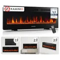 Produktbild: KAMINIO Elektrokamin Marlon - Elektrischer 3-in-1 Kamin mit Heizung, 3D-Flammeneffekt, 12 Flammenfarben, Fernbedienung (50 Zoll)