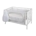 Produktbild: Roba Room Bed 60x120cm Beistellbett inkl. Ausstattung weiss Sternenzauber NEU