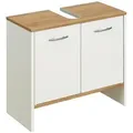 Produktbild: Carryhome Waschbeckenunterschrank, Weiß, Eiche, Kunststoff, 62x54x28 cm, Made in Germany, stehend, Badezimmer, Badezimmerschränke, Waschbeckenunterschränke