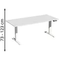 Produktbild: Geramöbel Schreibtisch Elevate Basic, lichtgrau / weiß, elektrisch höhenverstellbar, 180 x 73-123 x 80cm
