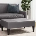 Produktbild: vidaXL Fußhocker Grau 77x55x31 cm Kunstleder