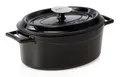Produktbild: LAVA Kochtopf Bräter mit Deckel aus emailliertem Gusseisen Schwarz mit 3,9 Liter