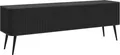 Produktbild: Selsey Ovarlo - TV-Lowboard, Schwarz mit Metallbeinen, 163 cm
