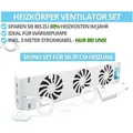 Produktbild: Heizkörper Ventilator - Radiator Fan Heizung Lüfter Verstärker Booster Mono-Set für 50-70 cm Heizung - Weiß