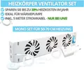 Produktbild: Heizkörper Ventilator - Radiator Fan Heizung Lüfter Verstärker Booster Mono-Set für 50-70 cm Heizung