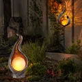 Produktbild: Solarleuchte Außenlampe Steckleuchte LED Solarflamme Kugel Garten Deko 2er Set