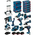 Produktbild: Bosch Kit 18v Bk1002 (gst18v-lis+gks18v-li+gbh18v-21+gws18-125v-li+gsr18v-55+gsa18v-lic+gdx18v-180+gli18v-300+gho18v-li+3x5,0ah)