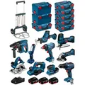 Produktbild: Bosch Kit 18v Bk1002 (gst18v-lis+gks18v-li+gbh18v-21+gws18-125v-li+gsr18v-55+gsa18v-lic+gdx18v-180+gli18v-300+gho18v-li+3x5,0ah)
