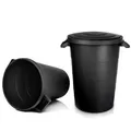 Produktbild: 2x Universaltonne Regentonne Mülleimer mit Deckel und 2 Tragegriffen 80L