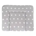 Produktbild: roba Wickelauflage Little Stars - 85 x 75 cm - Baby Wickelunterlage mit Sternen Design - Weiche Wickeltischauflage in Weiß / Hellgrau