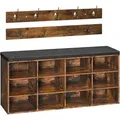Produktbild: Hoobro Wandgarderobe, Braun, Holzwerkstoff, 100x48x30 cm, Garderobe, Garderobenbänke, Schuhbänke