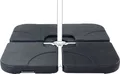 Produktbild: BELIANI Beschwerungsplatten Schwarz Kunststoff 4 Stück Sonnenschirmständer befüllbar Balkon Terrasse Garten modern