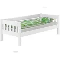 Produktbild: Erst-Holz Weißes Couchbett Einzelbett 90x200 Massivholzbett Sofabett mit wählbarem Zubehör V-60.53-09W ohne Zubehör