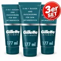 Produktbild: Gillette Intimate 2in1 Rasier- & Duschcreme Aloe 3er Set 3x177ml Herren NEU