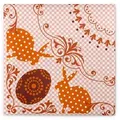 Produktbild: Sovie HOME Serviette Rabea in Orange aus Linclass® Airlaid 40 x 40 cm, 12 Stück - Punkte Ornamente Hasen Ostern