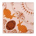 Produktbild: Sovie HOME Serviette RABEA in Orange aus Linclass Airlaid, 40x40cm, 1/4 Falz, 12 Stück, Osterdesign mit Osterhasen, Ostereiern, Ornamenten, Ideal zur Osterzeit
