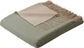 Produktbild: Biederlack Fransenplaid Kaschmirdecke Kaschmirplaid salvia-Creme Kaschmir Wolle Maße: 130 x 170 cm, 732644