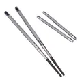 Produktbild: Edelstahl Essstäbchen mit Holzspitze | Rutschfest | Wiederverwendbare Chopsticks