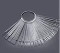 Produktbild: 50 Stück Nail Art Tips Ring Stick Transparent Farbe Karte Platten Nagellack D...