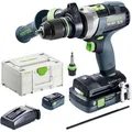 Produktbild: Festool Akku-Schlagbohrschrauber QUADRIVE TPC 18/4, 5,0/4,0 I-Plus, 18V/4Ah+5Ah, mit 2 Akkus und Koffer