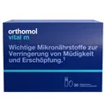 Produktbild: Orthomol Vital m für Männer - bei Müdigkeit - mit B-Vitaminen, Omega-3-Fettsäuren und Magnesium - Trinkampullen/Kapseln à 30 x Tagesportionen - Orangen-Geschmack