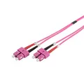Produktbild: DIGITUS LWL Multimode Patchkabel OM4 SC/SC Duplex 1m Lila Violett Netzwerkkabel