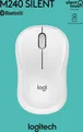 Produktbild: Logitech M240 Silent, Beidhändig, RF Wireless + Bluetooth, Weiß