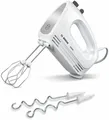 Produktbild: BOSCH Handmixer CleverMixx MFQ24200, Edelst. Rührbesen/Knethaken, 4 Stufen, weiß, 400 W, Auswurftaste, leichtes Gehäuse, Made in Europe