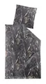 Produktbild: Bettwäsche 2-tlg. Bettgarnitur Baumwolle Anthrazit Braun 155 x 220 cm