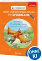 Produktbild: Leselöwen - Lesen und schreiben lernen mit Spurrillen - Abenteuer im Land der Dinos: Erstlesegeschichte trifft clevere Lernhilfe - Mit Silbenfärbung und vorgeprägten Wörtern für die 1. Klasse