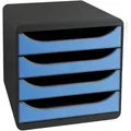 Produktbild: Exacompta 310779D Schubladenbox Big Box, 4 offene Schubladen, Iderama - Eisblau