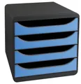Produktbild: EXACOMPTA Schubladenbox Schubladenbox Big Box, 4 offene Schubladen, Iderama, Eisblau, 310779D, Boxen einzen