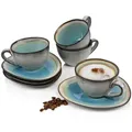 Produktbild: Sänger Kaffeetassen, Pastellblau, Keramik, 8-teilig, 27x39x20 cm, kratzfest, Essen & Trinken, Geschirr, Geschirr-Sets, Kaffeeservice