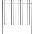 Produktbild: vidaXL Gartenzaun mit Speerspitze Stahl 181 x 150 cm Schwarz 144927
