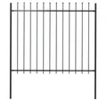 Produktbild: vidaXL Gartenzaun Gartenzaun Woerden mit Speerspitze Stahl 181 x 150 cm Schwarz, (1-St)
