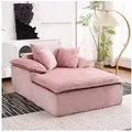 Produktbild: Odikalo Loungesofa Schlafsofa Relaxsofa Freizeitsofa Polstermöbel mehrfarbig, Ein 122 cm hohes, rahmenloses Relaxsofa im Indoor-Stil. Es bietet hohen Lesekomfort, ist mit breiten Armlehnen ausgestattet und muss nicht montiert werden. rosa