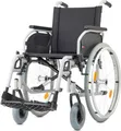 Produktbild: Rollstuhl S-Eco 300, mit Trommelbremse, PU, Duo-Armlehnen, silber>>>>SB 46 cm