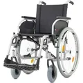 Produktbild: Rollstuhl S-Eco 300, mit Trommelbremse, PU, Duo-Armlehnen, silber>>>>SB 46 cm