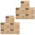 Produktbild: BURI Archivkarton Aktenkarton 10er Set für 5 große A4 Ordner, stabiler Archivbox aus Wellpappe mit Steckdeckel, stapelbar bis 30 kg, mit Griffen ...